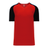 Athletic Knit V-Neck Baseball Jersey with Contrasting Shoulders (BA1375)